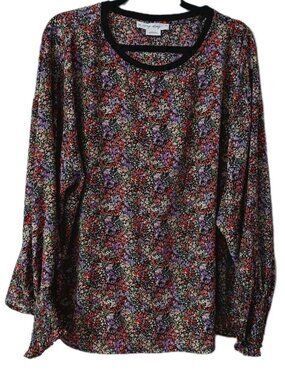 In Every Story Shirt Floral Size 2X Multi-colored